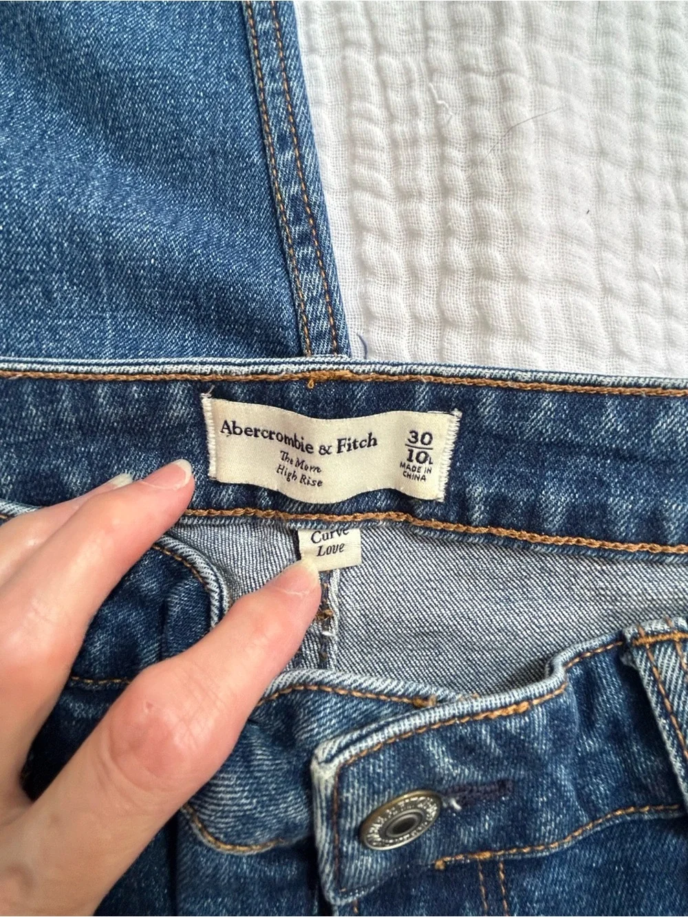 Abercrombie & Fitch Women's Straight Jeans - Dark Blue